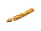 French bread: baguette with slices.
