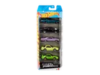 Hot Wheels Fast & Furious 5 automobilių rinkinys pakuotėje.