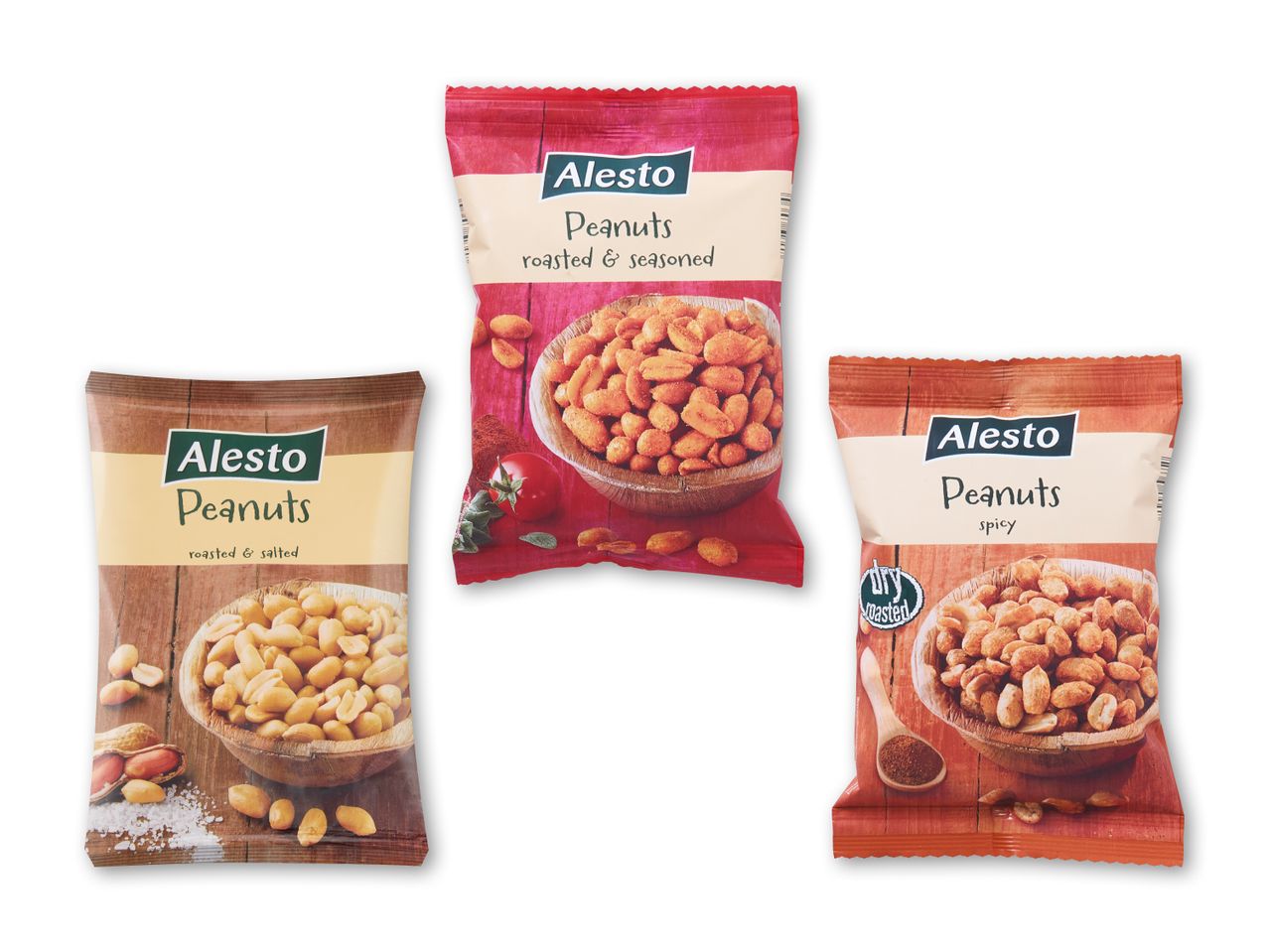 Saltede eller krydrede peanuts