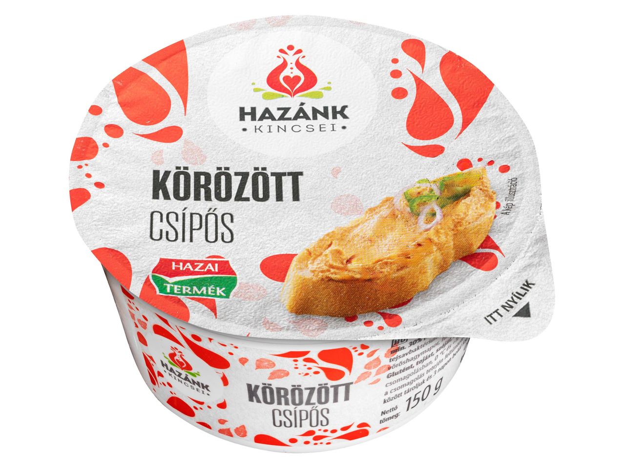 Kázmér Körözött Csülök krém egy műanyag pohárban.