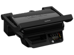 Електрическа скара Tefal OptiGrill с дигитален дисплей и автоматични програми за готвене.