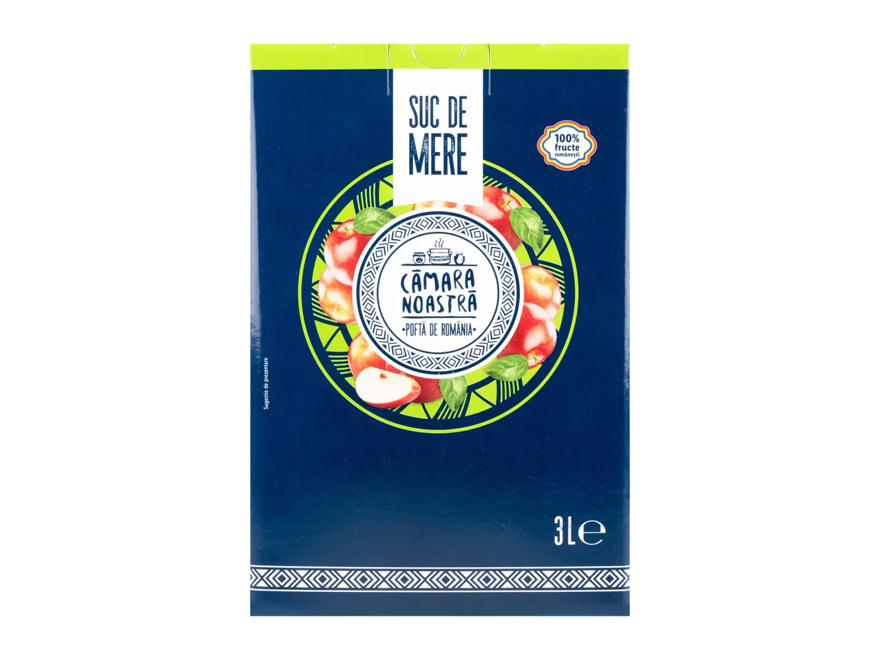 Suc de mere Cámara Noastră, 3l, 100% fructe românești.