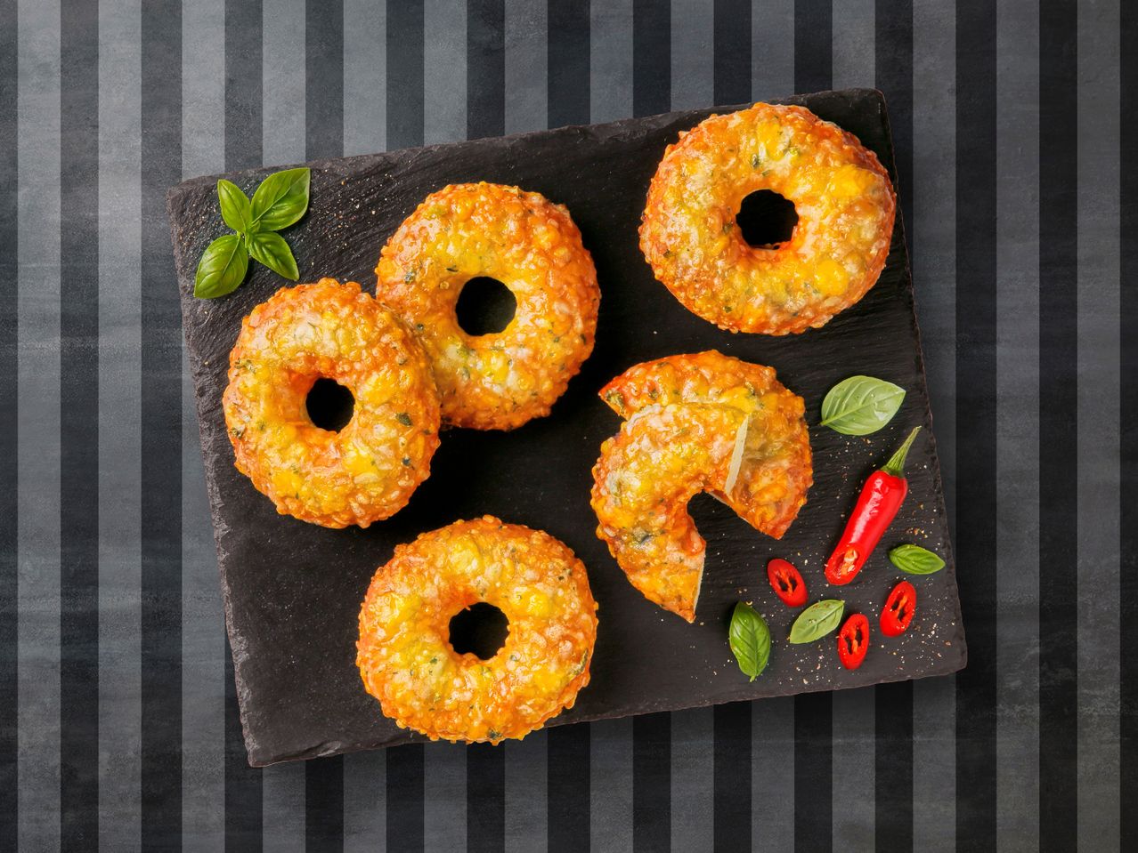 Pizza Cheddar-Jalapeno Donut
