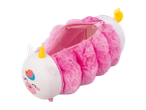 CRELANDO Penalas: Roze, pluizige eenhoorn etui met open rits.