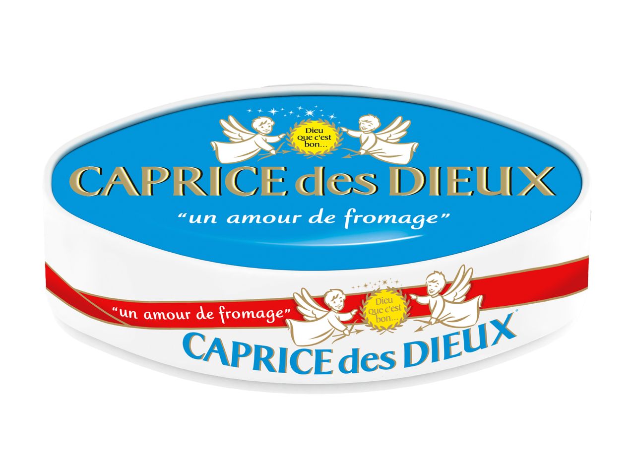 Caprice des Dieux Käse: Ein kleines Töpfchen Frischkäse.