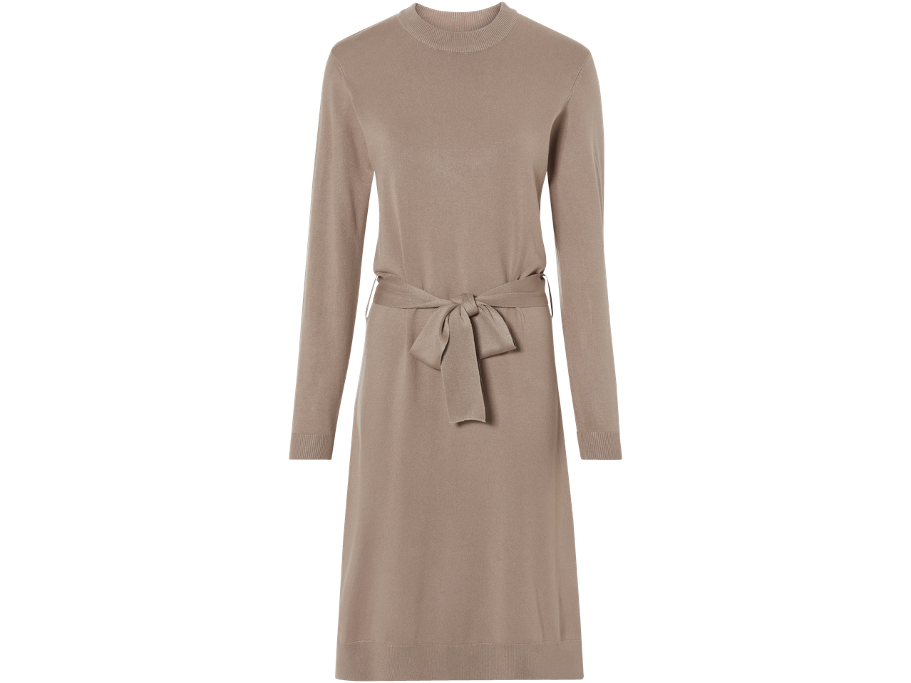 esmara® megzta suknelė smėlio spalvos su diržu