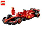 LEGO Ferrari Formula 1 race car with a minifigure.