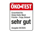 Crownfield Bio Dinkel-Hafer-Müsli mit Feigen, Bio, ÖKO-TEST: sehr gut.