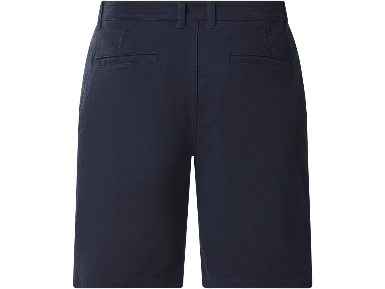 Tamnoplavi šorts sa zadnjim džepovima i gajkama za kaiš.