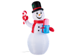 LIVARNO home inflatable LED snowman with candy cane and gift