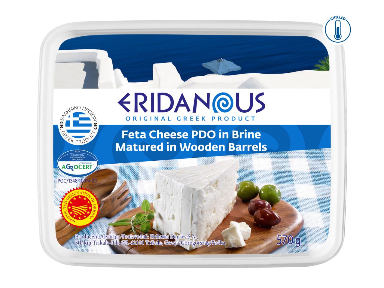 Eridanous Feta Cheese in Brine Matured in Wooden Barrels
