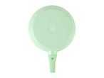 A light green SilverCrest frying pan with a handle, viewed from the bottom.