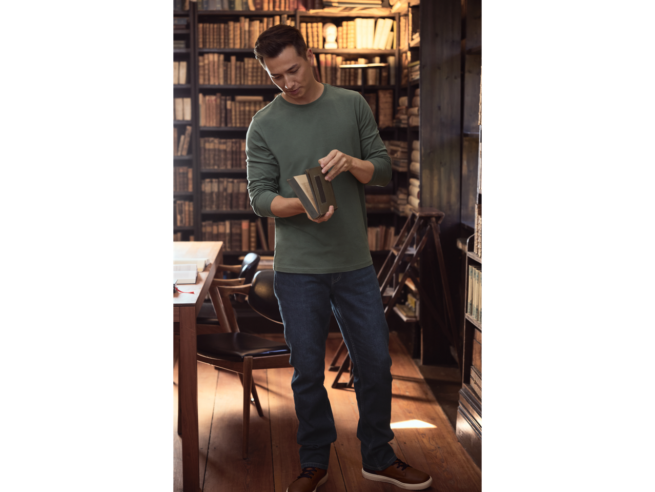 Maglia a maniche lunghe da uomo, 2 pezzi