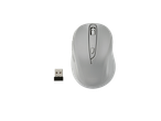 Trådlös TRONIC-mus i grått med USB-mottagare.