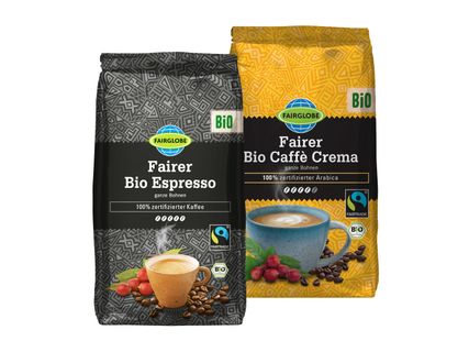 Fairglobe Fairer Bio Kaffee ganze Bohne