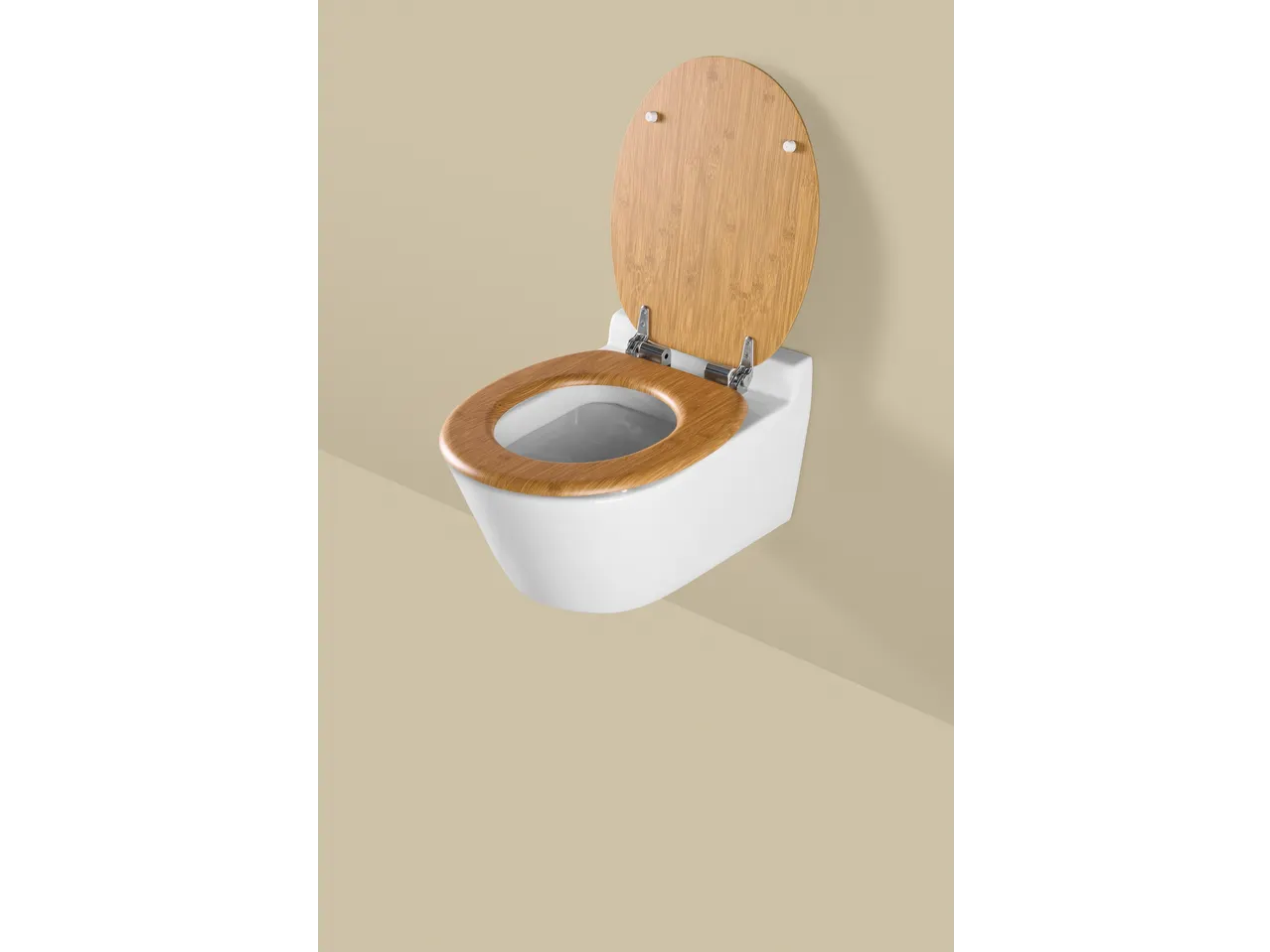 LIVARNO WC daska sa otvorenim poklopcem od bambusa