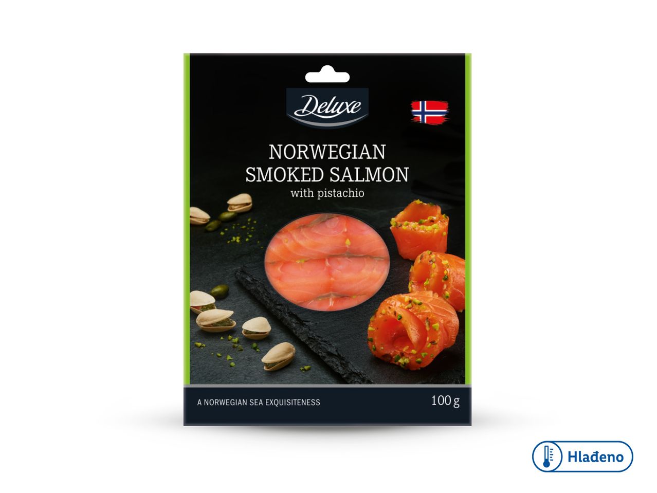 Pakiranje dimljenog norveškog lososa marke LIDL.