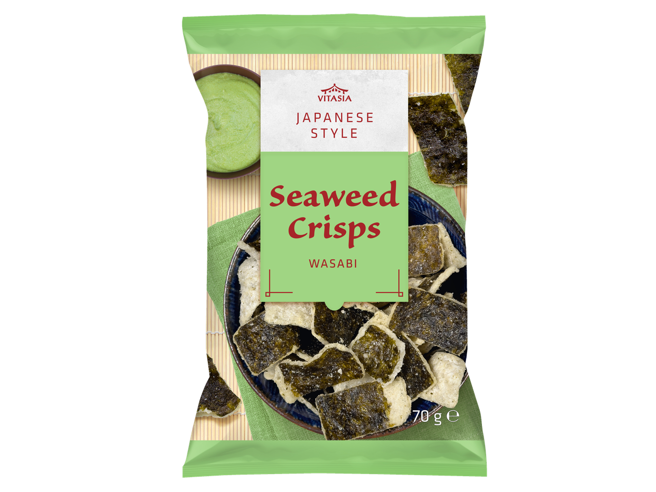 Vitasia Japanse stijl wasabi zeewier chips.