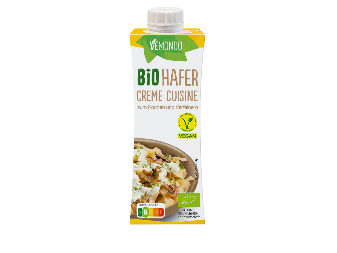 Vemondo Bio Hafer Creme Cuisine zum Kochen und Verfeinern, mit Nutri-Score A.