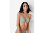 Sage green bra and panties.