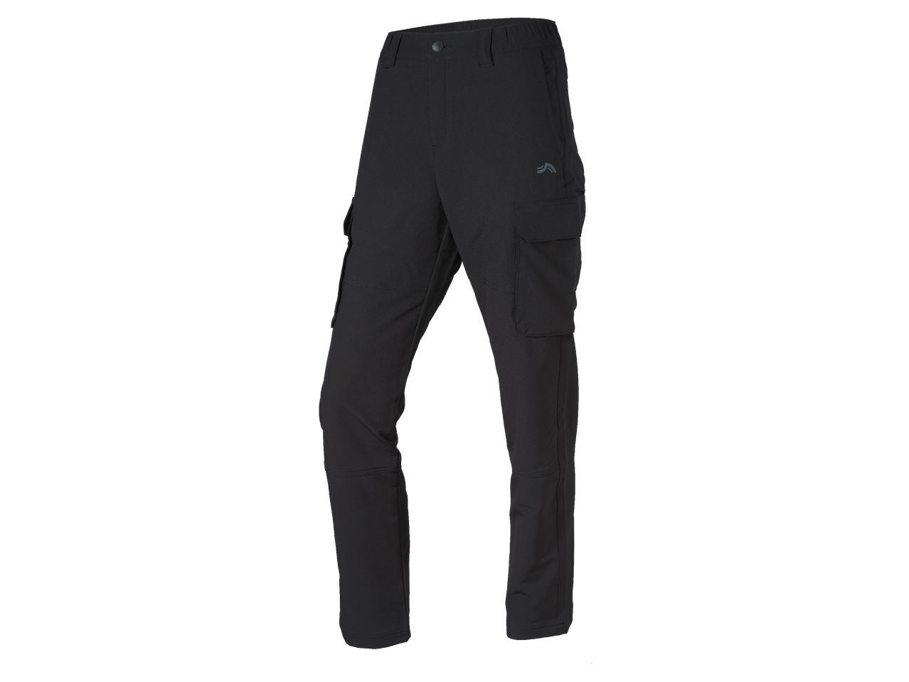 Мъжки черни термопанталон с еластична талия и странични джобове.