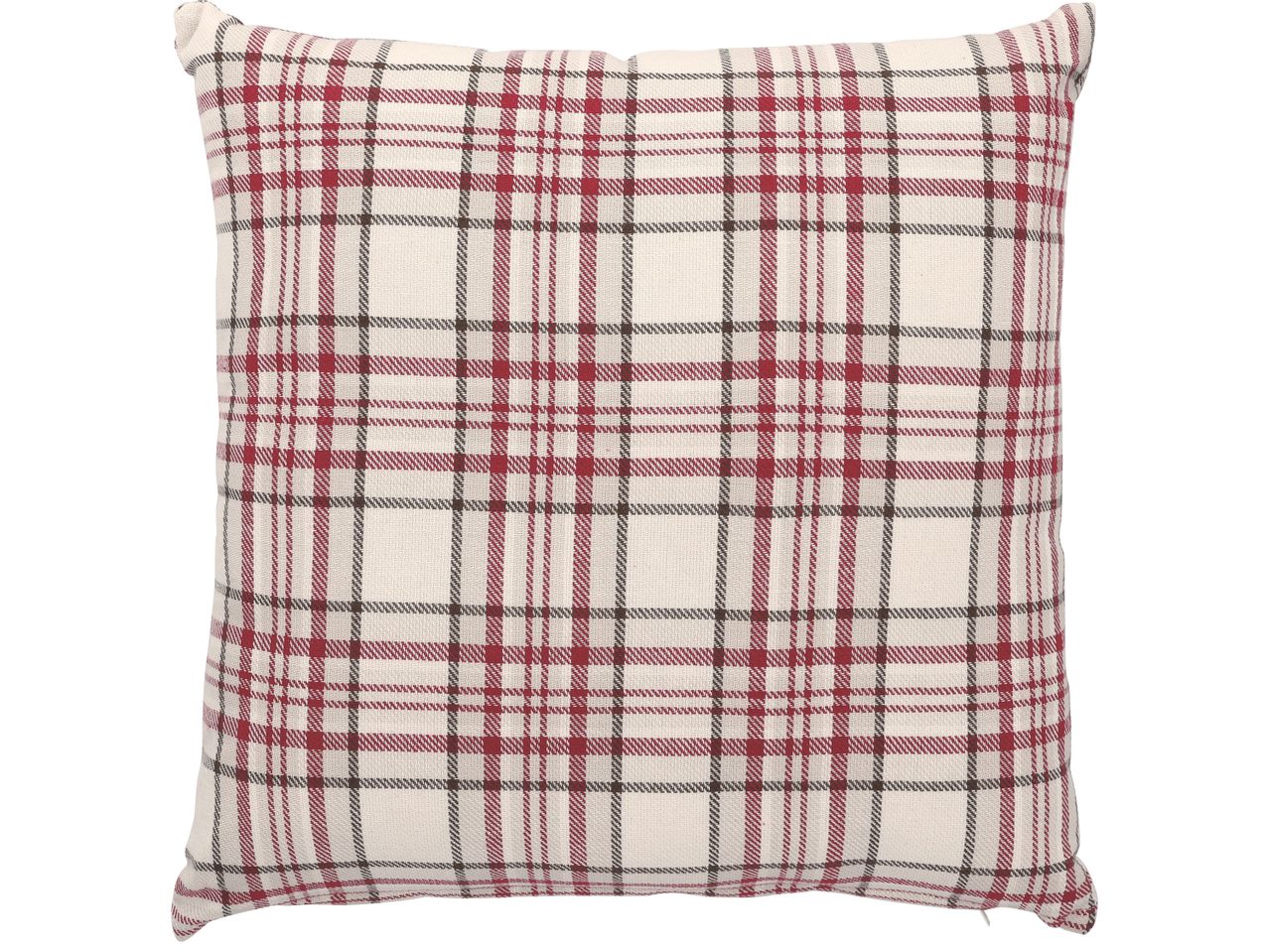 Декоративна възглавница на каре в червено, черно и бяло