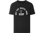 Crna majica sa natpisom 'Just five minutes more time to sleep'.