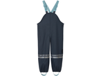 Pantaloni Lupilu® albaștri impermeabili cu bretele și benzi reflectorizante