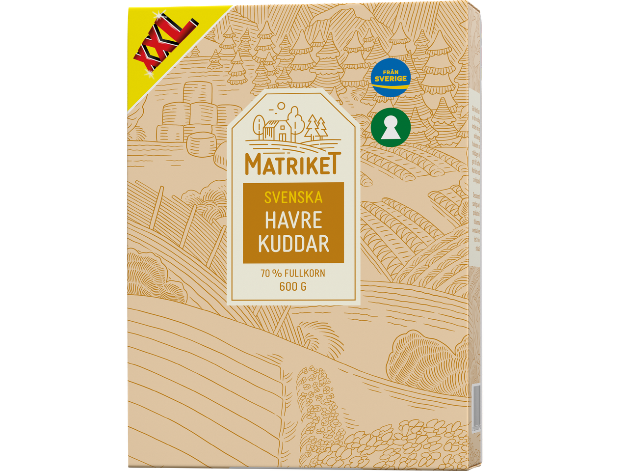 Matrike Havre Kuddar, 70% fullkorn, 600 g.