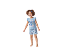 Djevojčica u pidžami s likom Stitcha iz Disneyja.