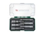 Parkside socket set in a green and clear plastic case.