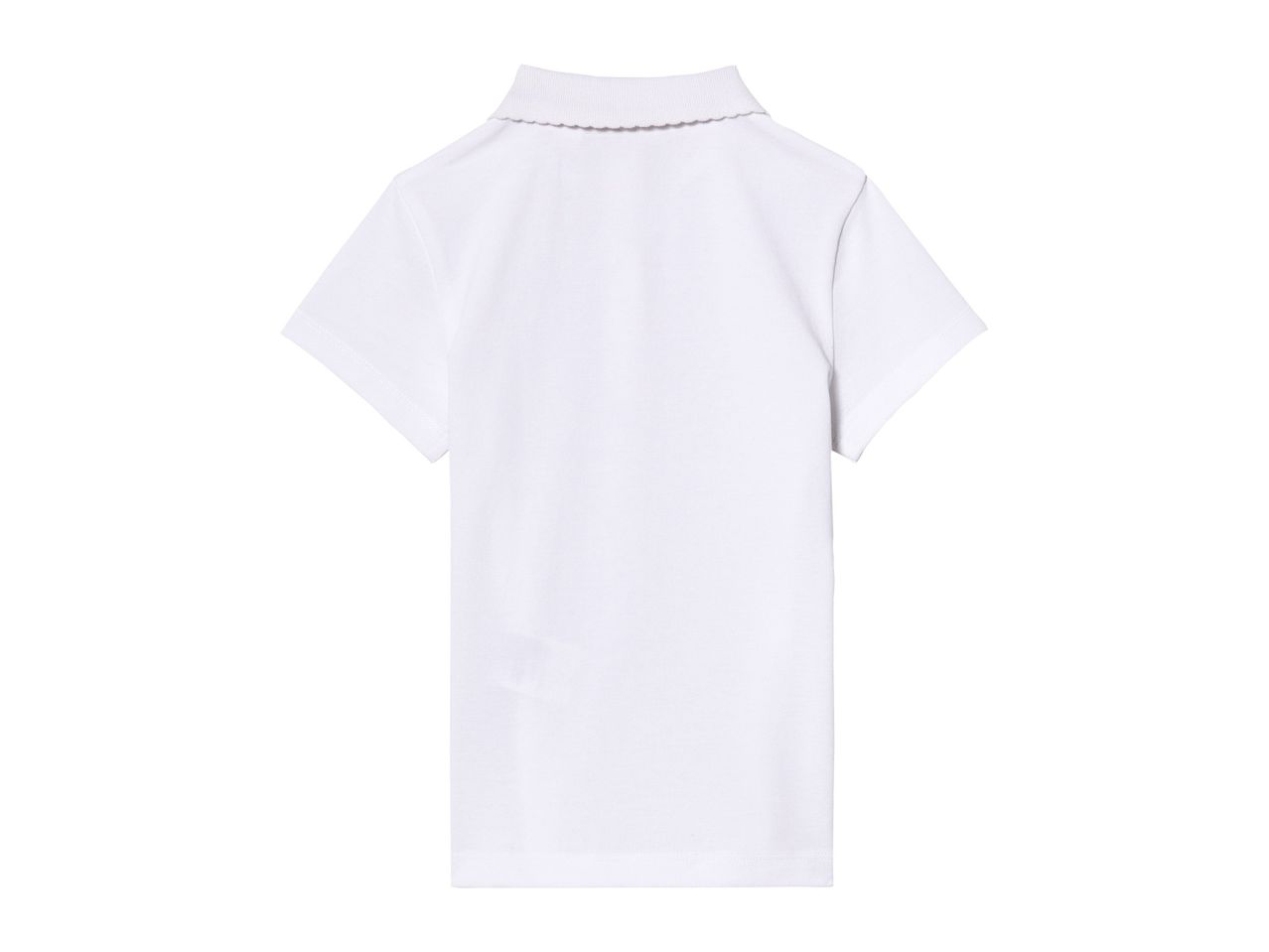 White short-sleeve polo shirt.