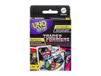 UNO Flip! Transformers card game box with Optimus Prime and Megatron artwork.