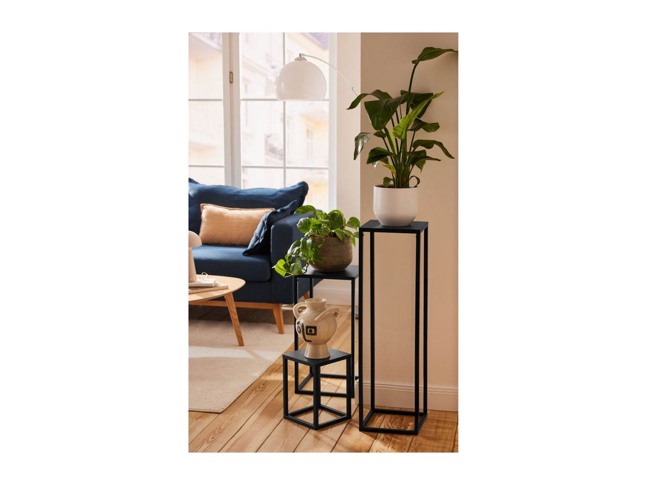 Go to full screen view: Livarno Home Plant Stand - Set of 3 - Image 7
