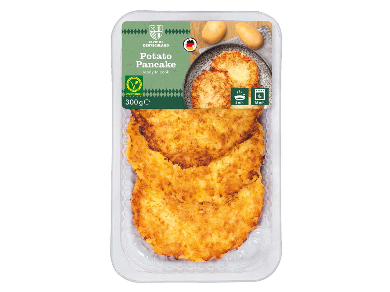 Bramboráky: Bulviniai blynai, 300g, vegetariški, paruošti gaminti.