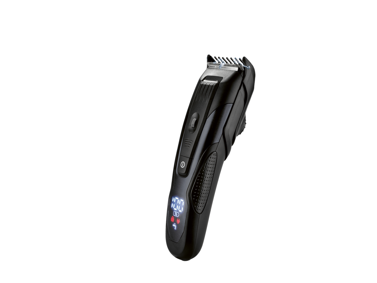 Cien BEAUTY Hair & Beard Trimmer with digital display showing 100% charge and water icon