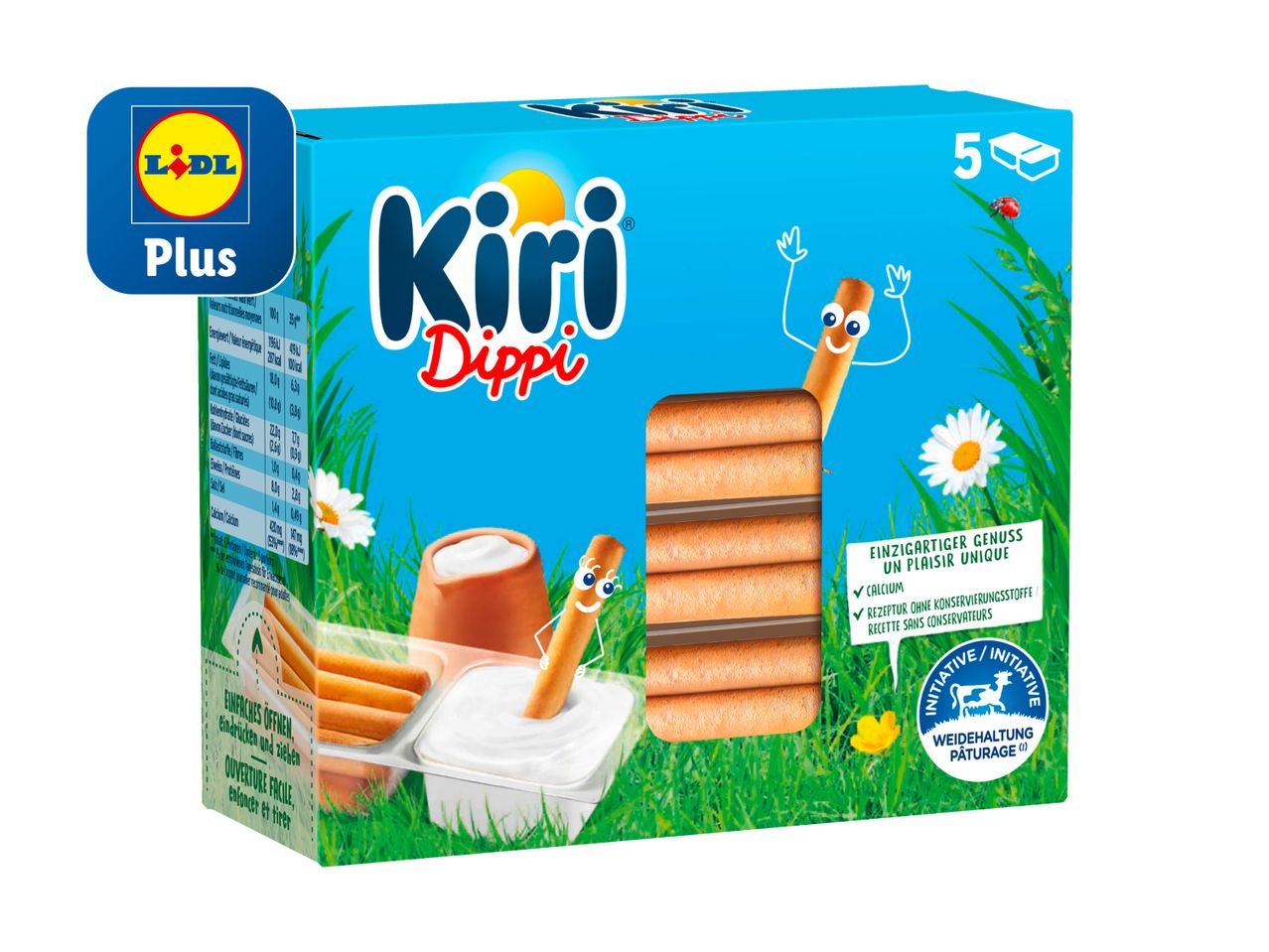Boîte de Kiri Duo, fromage frais en portions individuelles de Lidl.