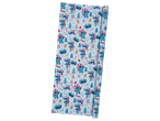 Papel de embrulho crelando® com tema de Natal do Stitch e árvores de Natal.