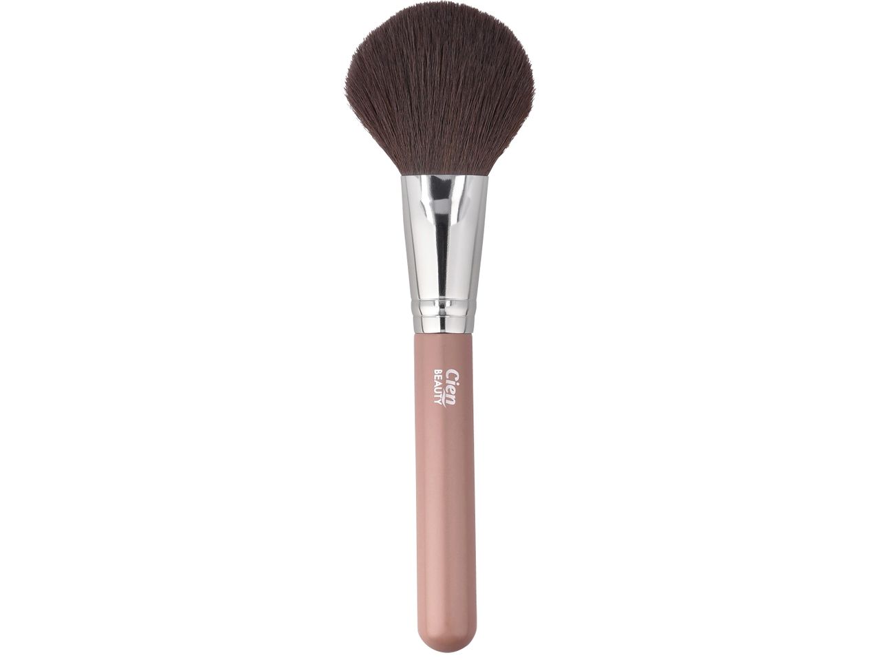 Четка за грим Cien Beauty с кафяви влакна и розова дръжка