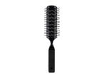 Black hairbrush with a vented design and a textured handle.