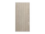 Beige striped bath mat