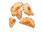 Calzones assados com molho de tomate.