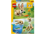 3-in-1 building set: rabbit, seal, and llama, with accessories.