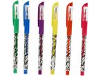 Six colorful gel pens with clear caps and Monster High branding.