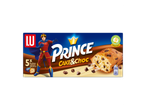Verpakking van 5 chocoladecakejes met een stripfiguur en voedingsinformatie.