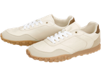 Αθλητικά παπούτσια Esmara σε κρεμ χρώμα με καφέ λεπτομέρειες και σόλα από καουτσούκ.