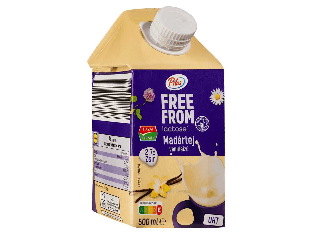 Laktózmentes madártej ízű ital 500 ml-es dobozban.