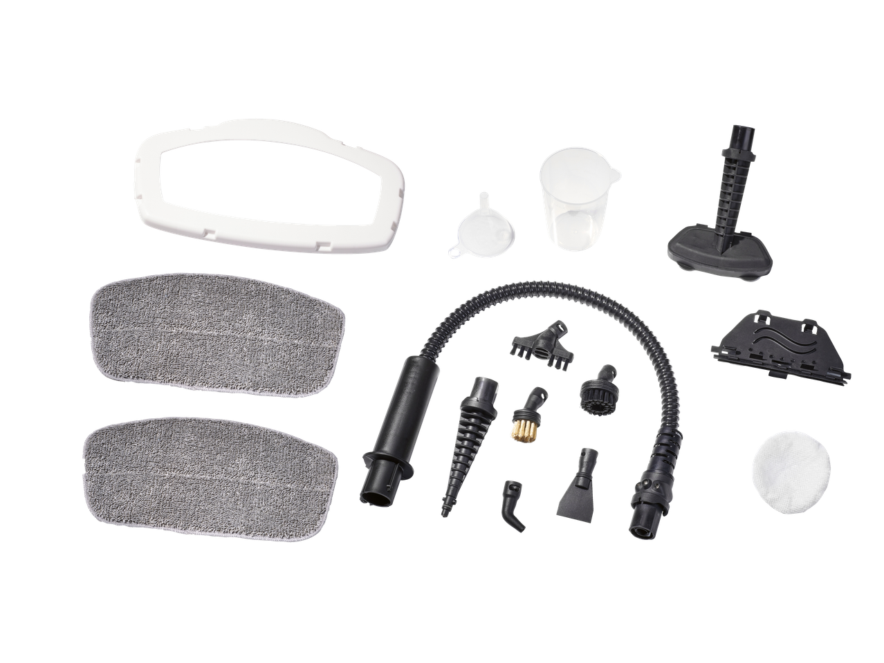 Aurupuhasti tarvikud: otsikud, lappe ja mahutid.