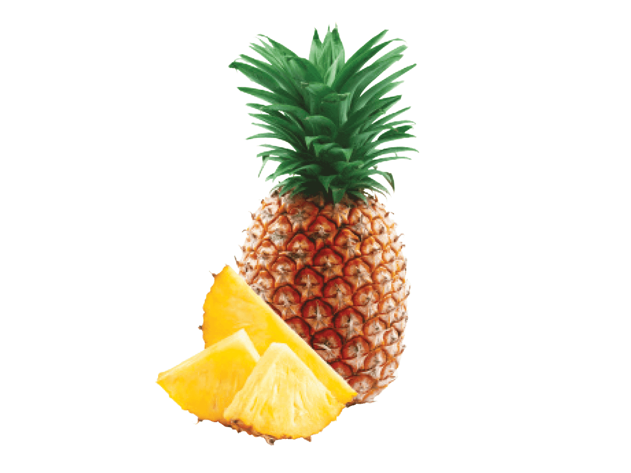 Ananasas su dviem griežinėliais