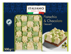 Italiaanse stijl: pistache en chocoladedessert.